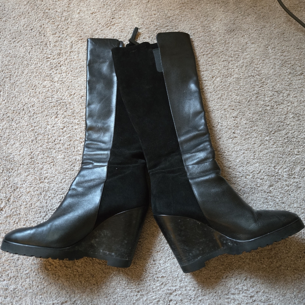 Michael Kors Black ZipUp Black Wedge Heel - Picture 2 of 5